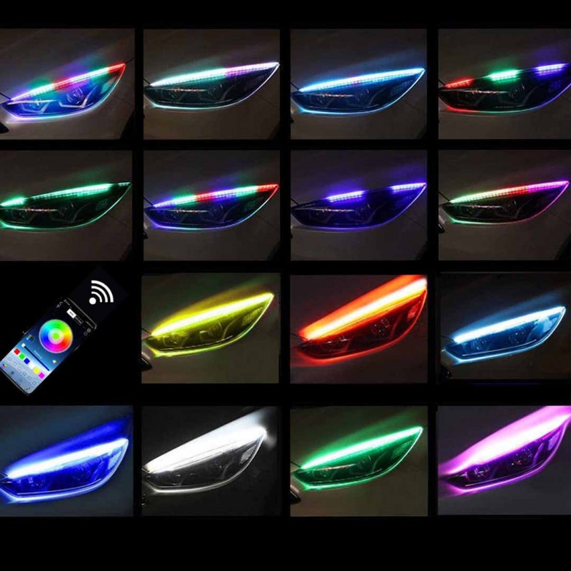 Multicolor 2 Pieces RGB LED Strip Light 