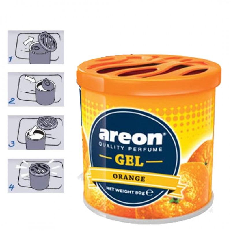 Areon Orange Gel Air Freshener For Car