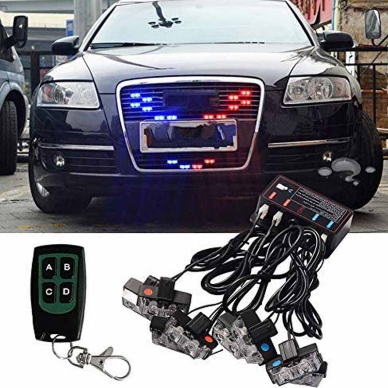 8pcs Wireless Remote Control Ambulance Police Light