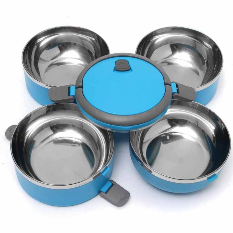Office and Picnic leak proof Four Layer Lunch Box