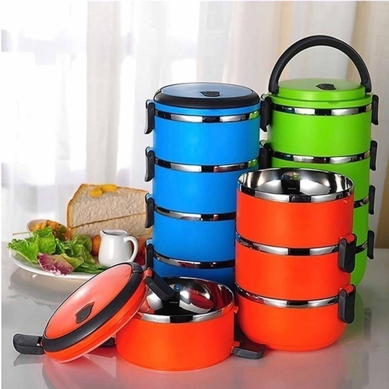 Office And Picnic Leak Proof Four Layer Lunch Box Buy 01 & Get 01 Free