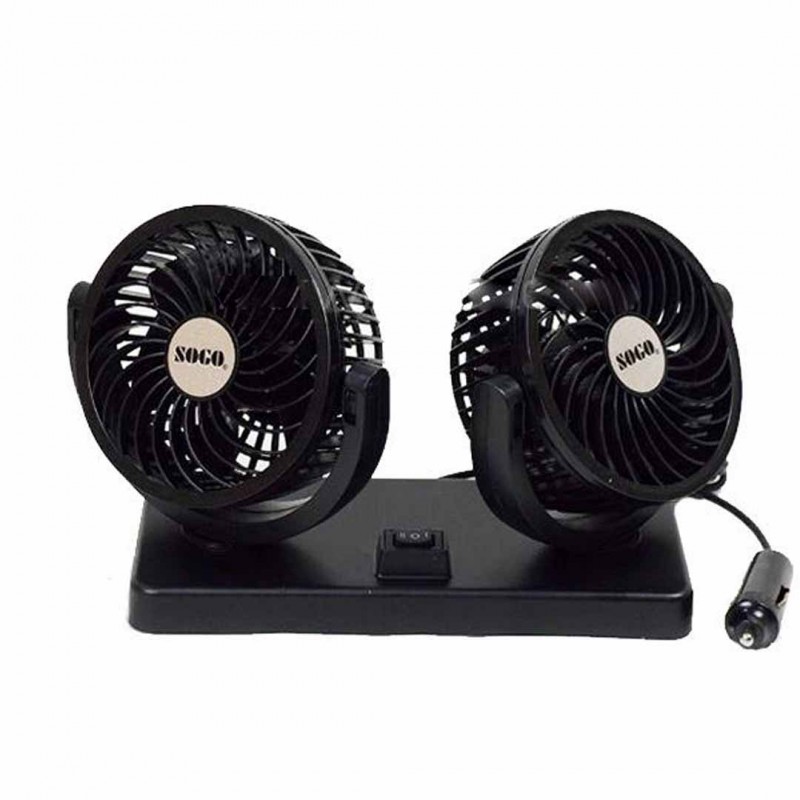 SOGO Dashboard 360 Degree Dual Head Portable Cooling Fan