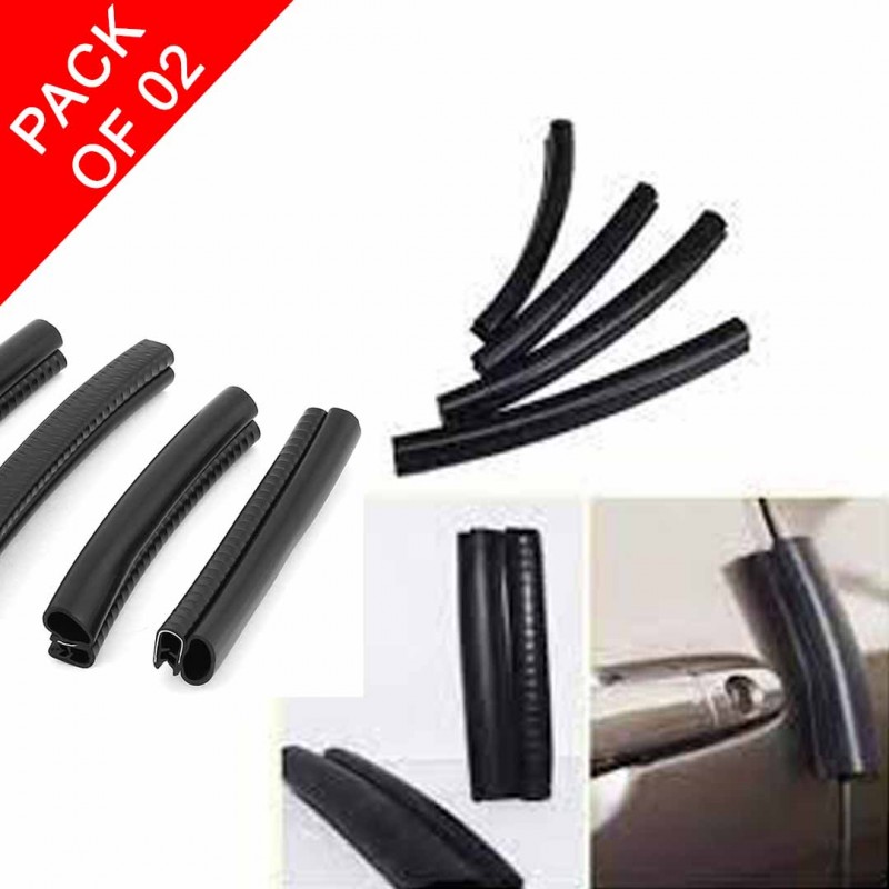 Genuine Leather Gear Shift Knob And Car Rubber Door Guards Pack Of 02