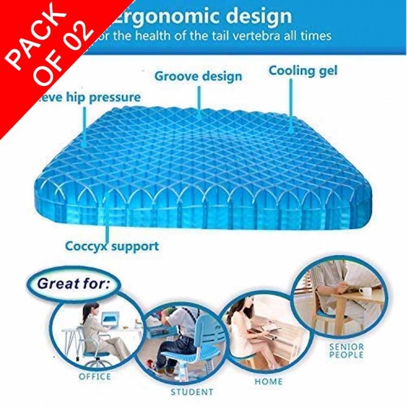 Summer Cooling Gel Cushion Seat And Leather Tissue Box Pack Of 02
