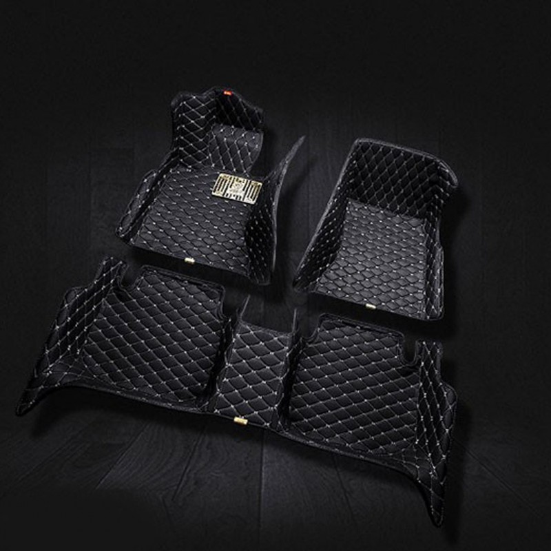 Honda City 7D Diamond Floor Mats Black With Black 2016-2020