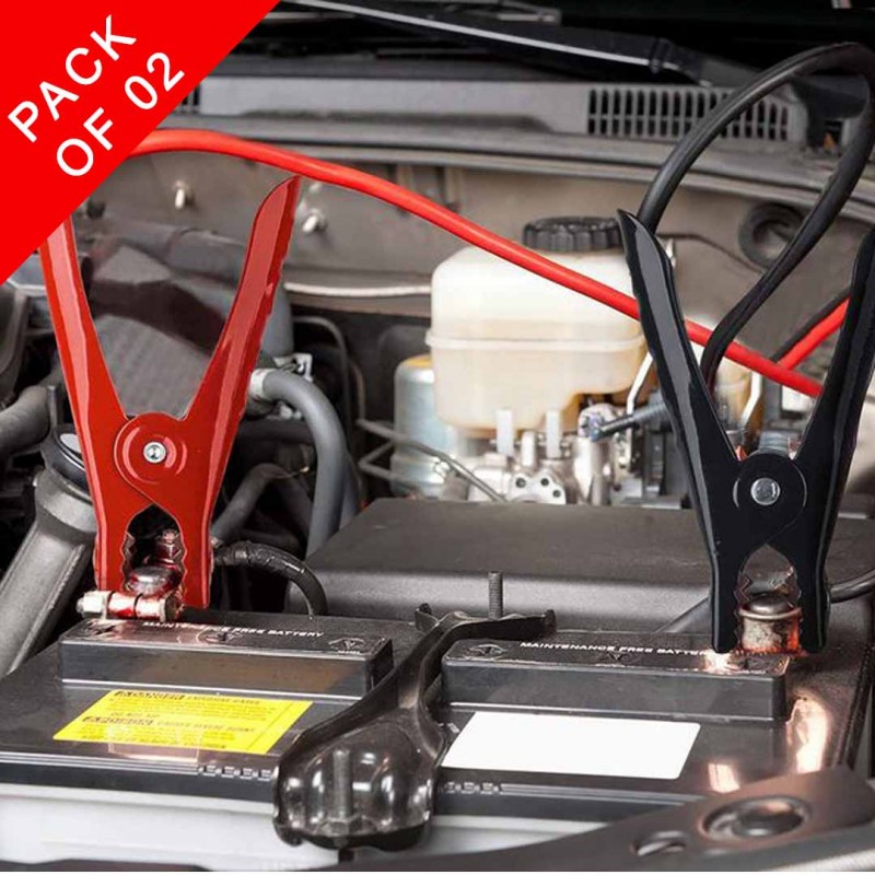 Car Fire Extinguisher, Booster Cables And Towing Rope Pack Of 03