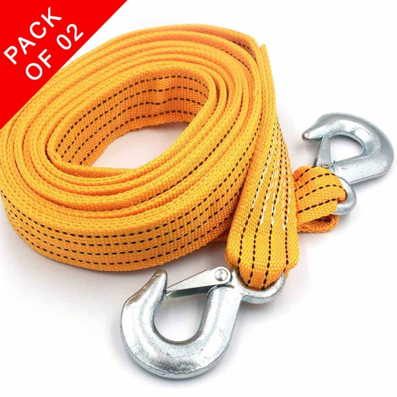 Car Fire Extinguisher, Booster Cables And Towing Rope Pack Of 03