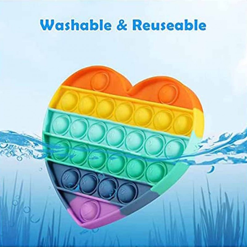 Heart Rainbow Bubble Popping Sensory De-Stress Toy