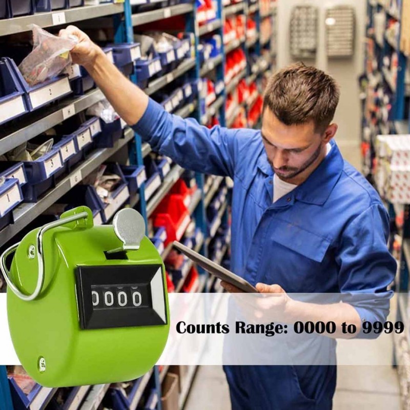 4-Digit Tally Mechanical Palm Counter Clicker