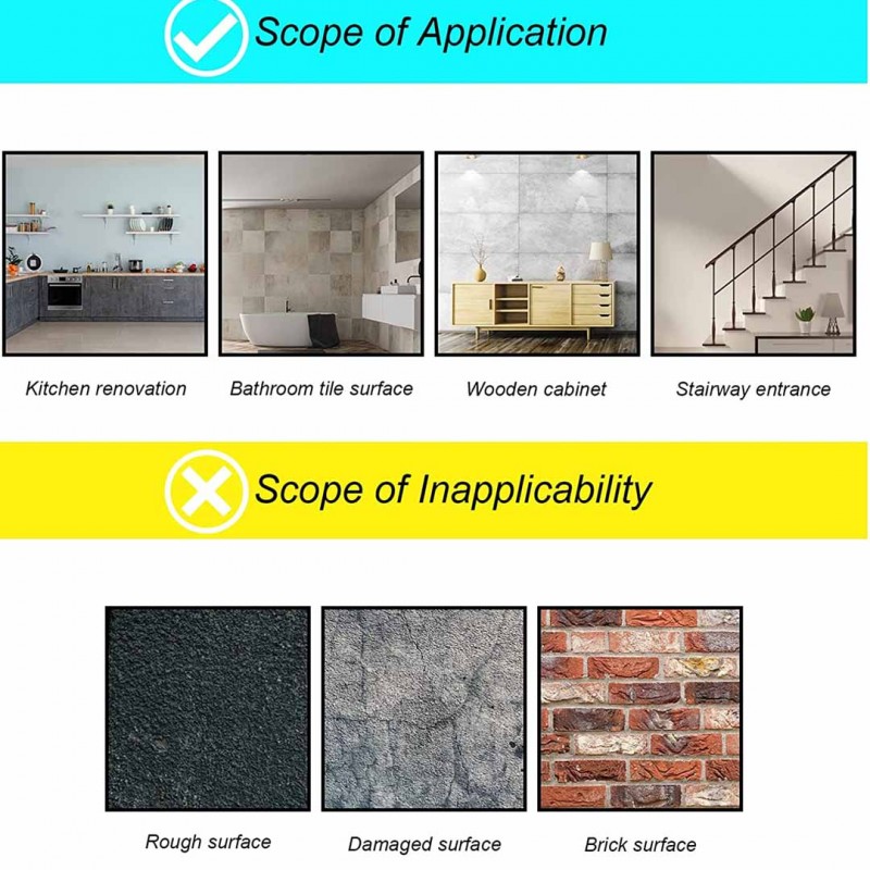 Marble Paper Decorative Tile Stickers Pack Of 10