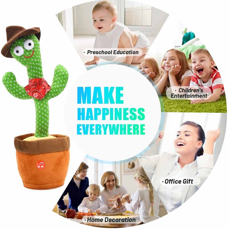 Talking Dancing Cactus Plush Toy