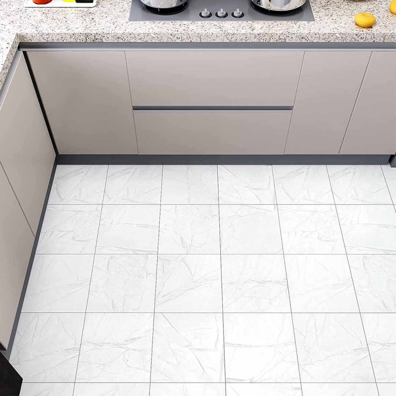 Thicker Peel and Stick White Marble Tiles Pack Of 50