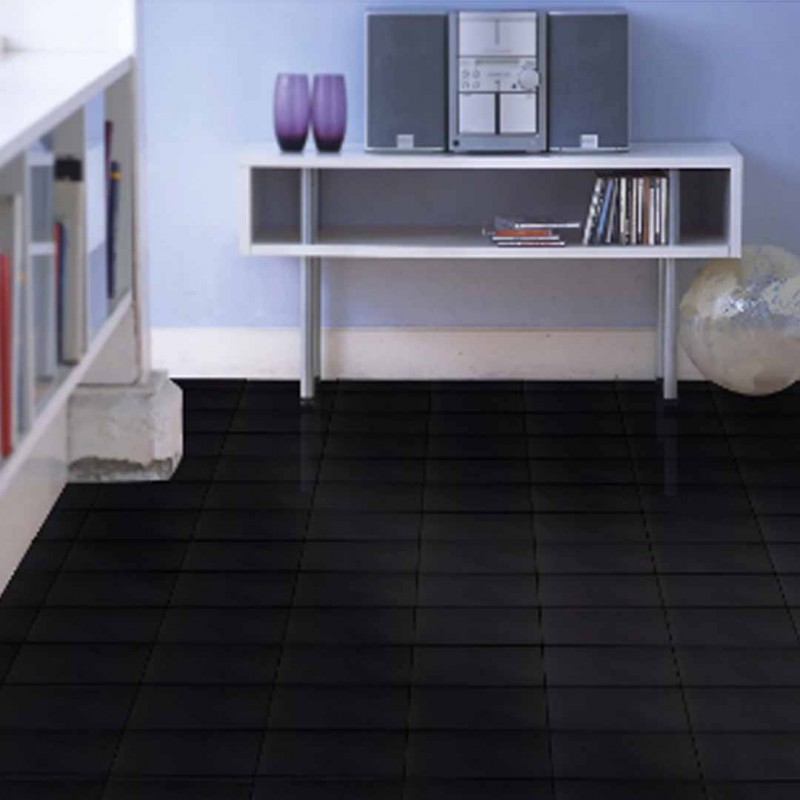 Black Marble Effect Self Adhesive Vinyl Tile Pack Of 10