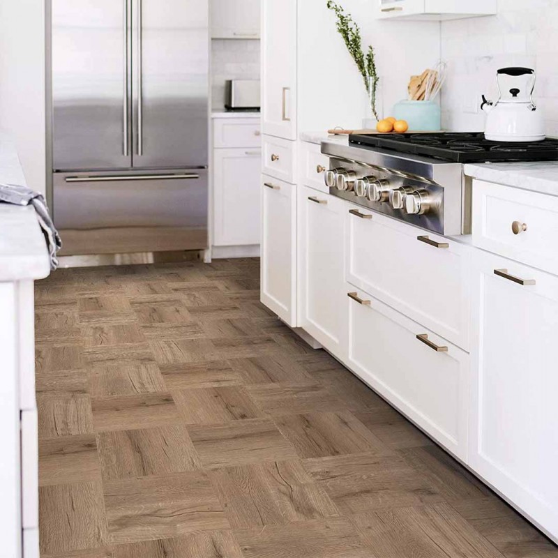 Brown Peel And Stick Floor Tiles Pack Of 20 