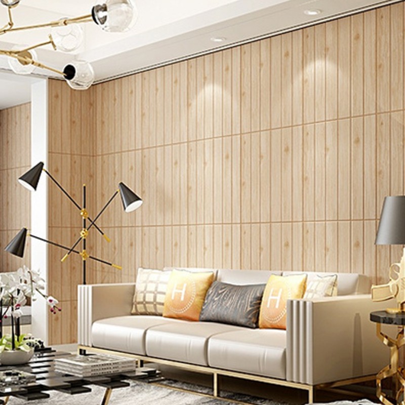 Waterproof Wood Grain Wallpaper Self Adhesive 3D TV Background Living ...