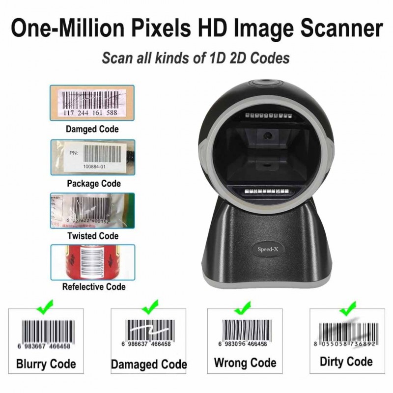  Simply plug into a standard USB port and start your scan, no drivers required, no battery needed; works with Windows, Linux and Mac OS systems Motion Tolerant 1D/2D Barcode Scanner: Easily capture 1D, 2D barcodes, PDF and GS1 DataBar codes on labels, pap