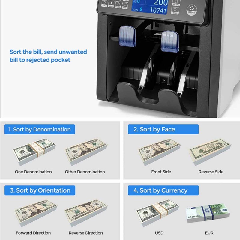 Cash Counter Machine Al-950 Double Pocket