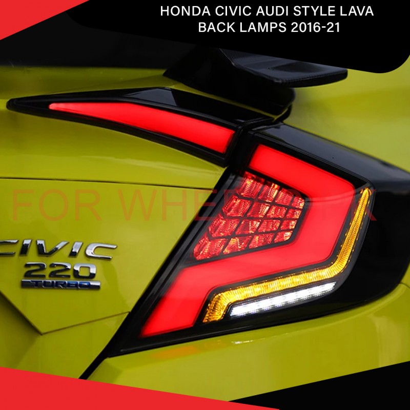 Honda Civic Audi Style Lava Back Lamps 2016-21