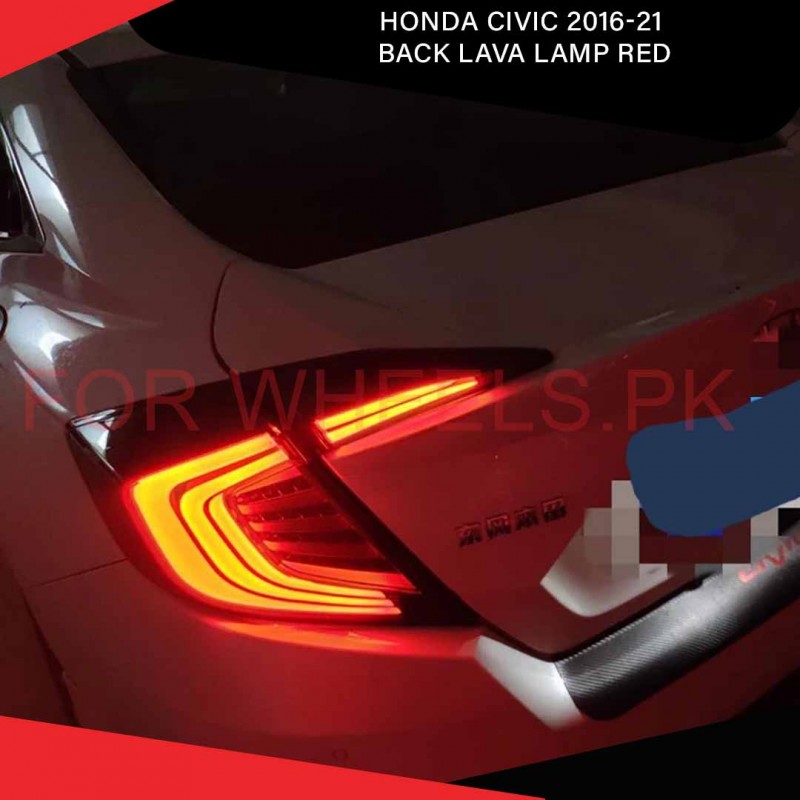 Honda Civic 2016-21 Back Lava Lamp Red