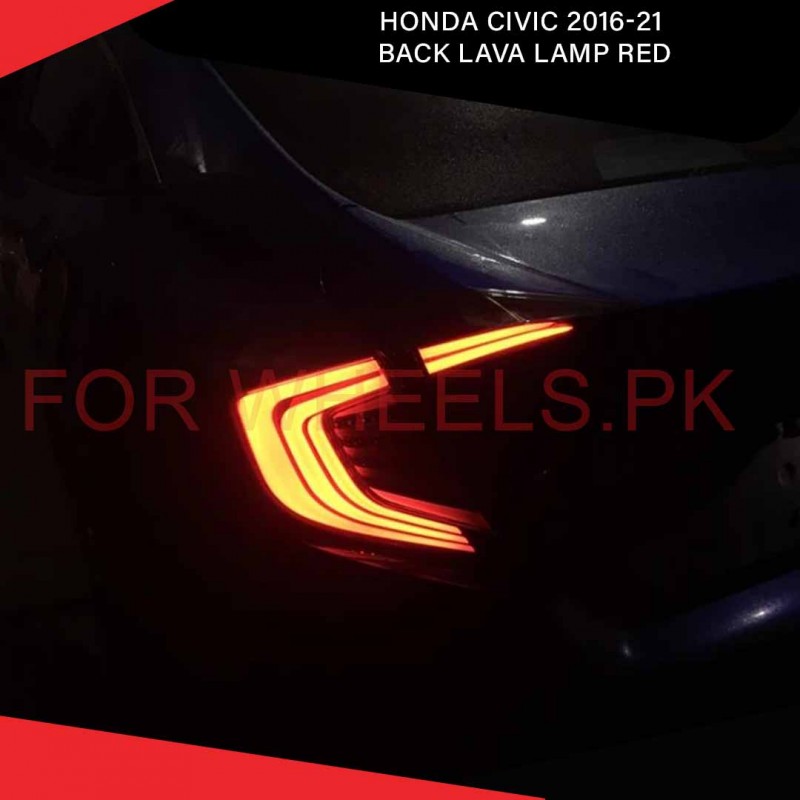 Honda Civic 2016-21 Back Lava Lamp Red