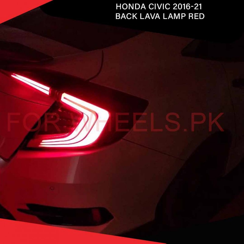 Honda Civic 2016-21 Back Lava Lamp Red