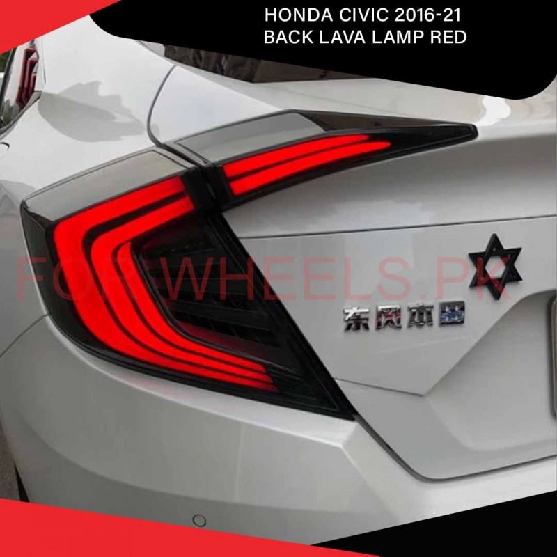Honda Civic 2016-21 Back Lava Lamp Red