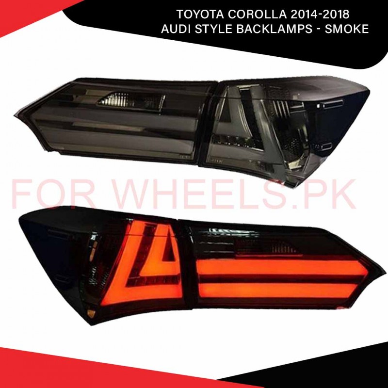 Toyota Corolla 2014-2018 Audi Style Backlamps - Smoke
