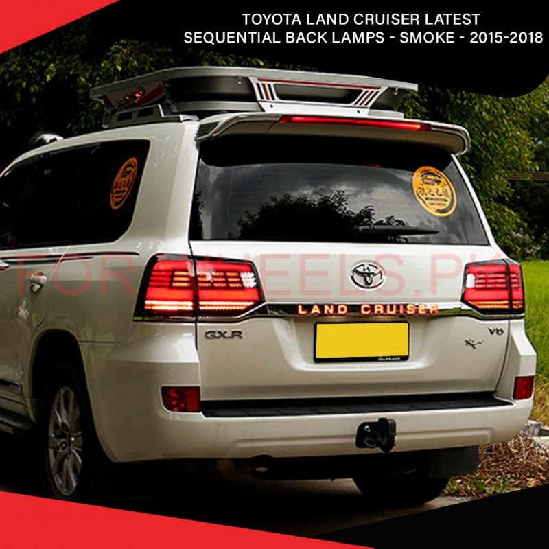 Toyota Land Cruiser Latest Sequential Back Lamps - Smoke - 2015-2018
