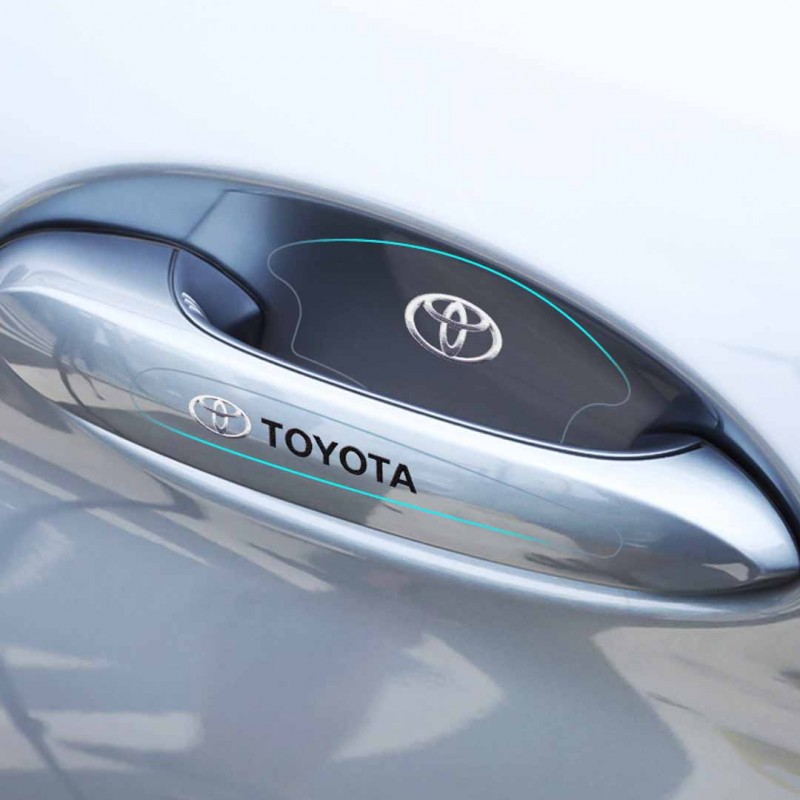 8Pcs Transparent Car Door Handle Cup Anti Scratches Stickers Protective Film For Toyota