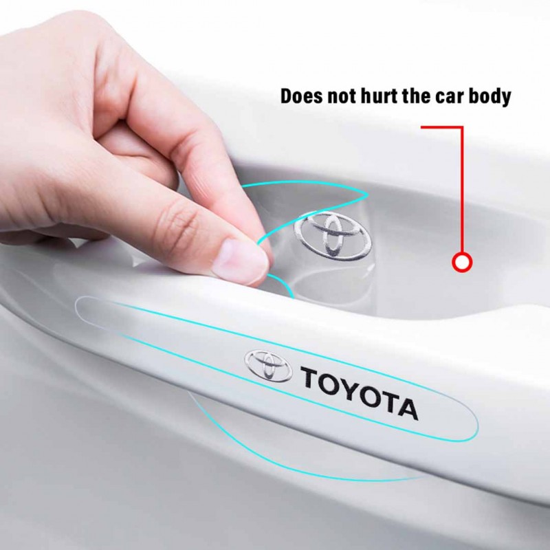 8Pcs Transparent Car Door Handle Cup Anti Scratches Stickers Protective Film For Toyota