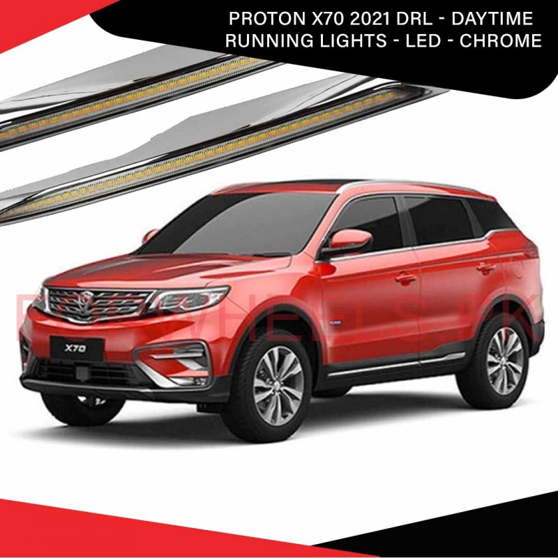 Proton X70 2021 Drl - Daytime Running Lights - Led - Chrome