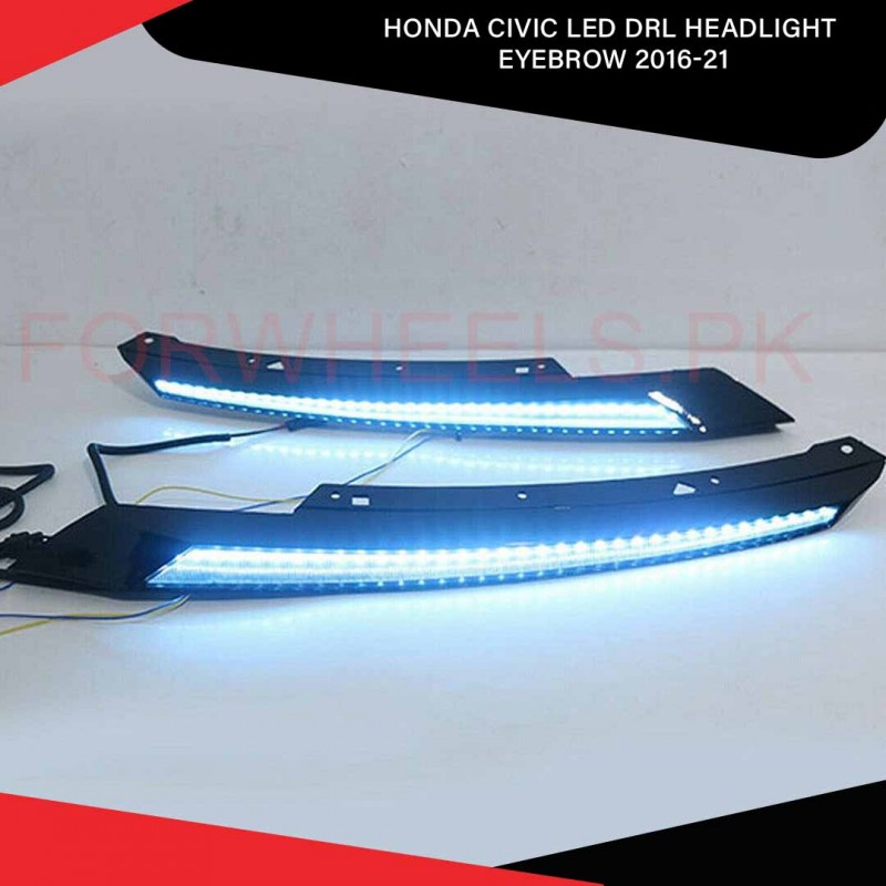 Honda Civic Led Drl Headlight Eyebrow 2016-21