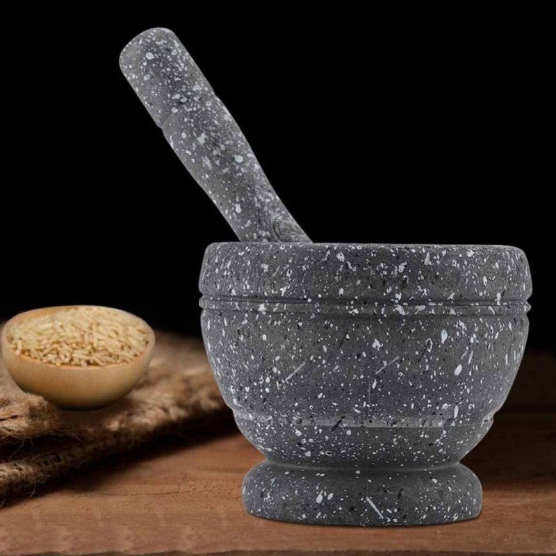 Manual Mortar and Pestle The Best Way to Grind Garlic, Spices, and Herbs