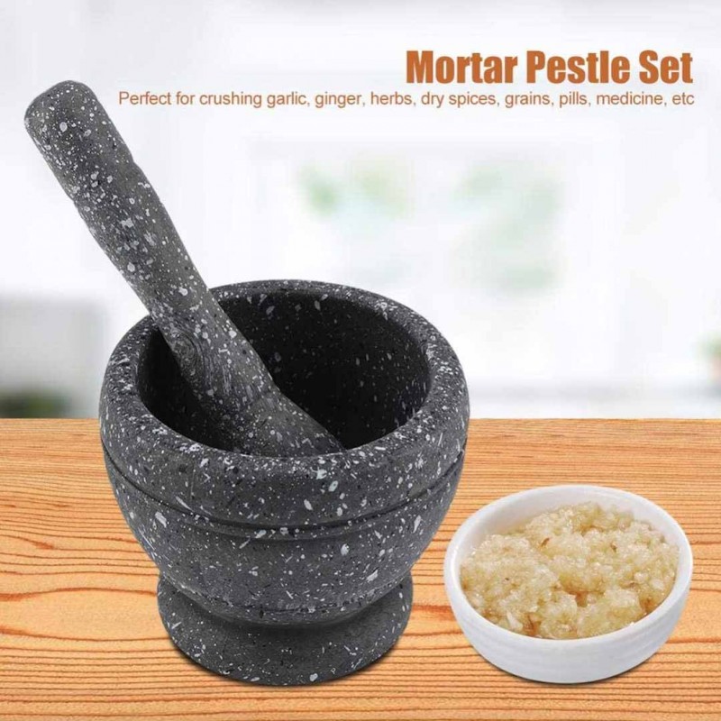 Manual Mortar and Pestle The Best Way to Grind Garlic, Spices, and Herbs