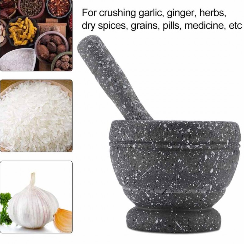 Manual Mortar and Pestle The Best Way to Grind Garlic, Spices, and Herbs