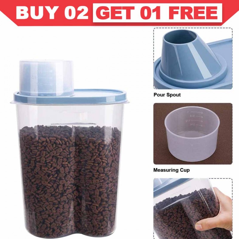 Bins Cereal Containers Dispenser Holder With Graduated Cap Buy 02 And Get 01 Free