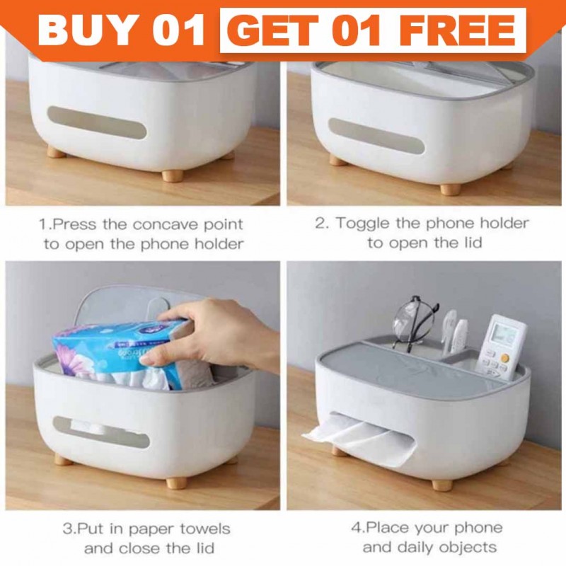 Tissue Box Napkin Holder Multifunction Buy 0 And Get 01 Free