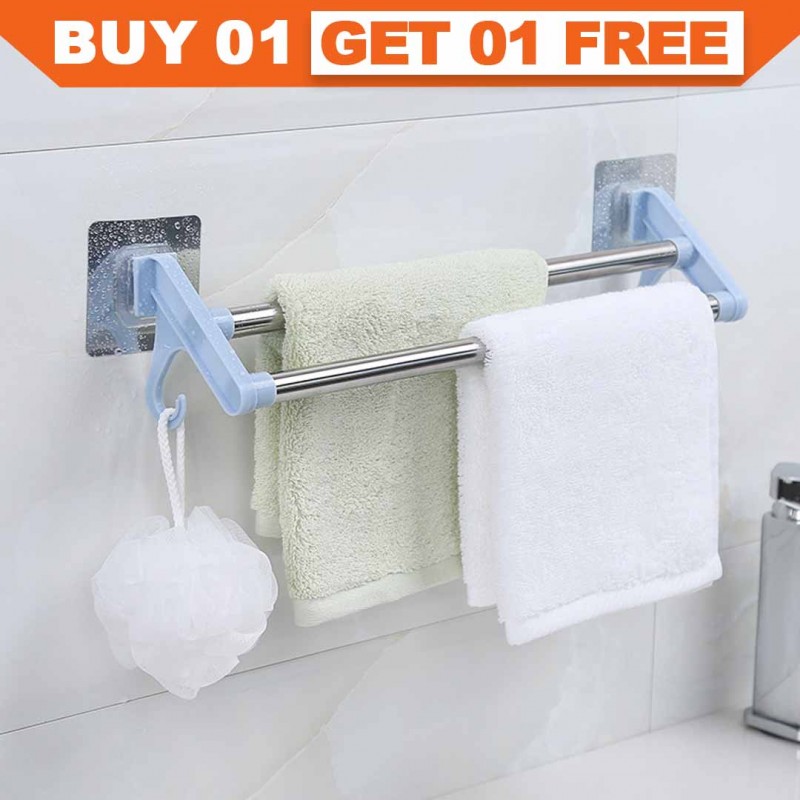 Stainless Steel Double Towel Bar Buy 01 & Get 01 Free