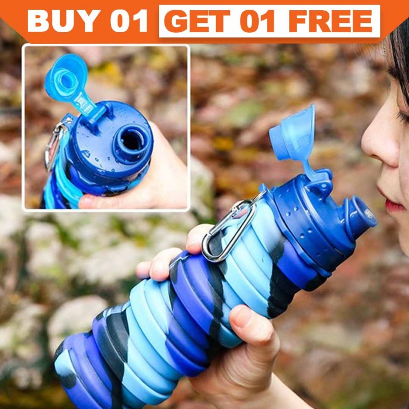 Multicolor Collapsible Water Bottles Buy 01 & Get 01 Free