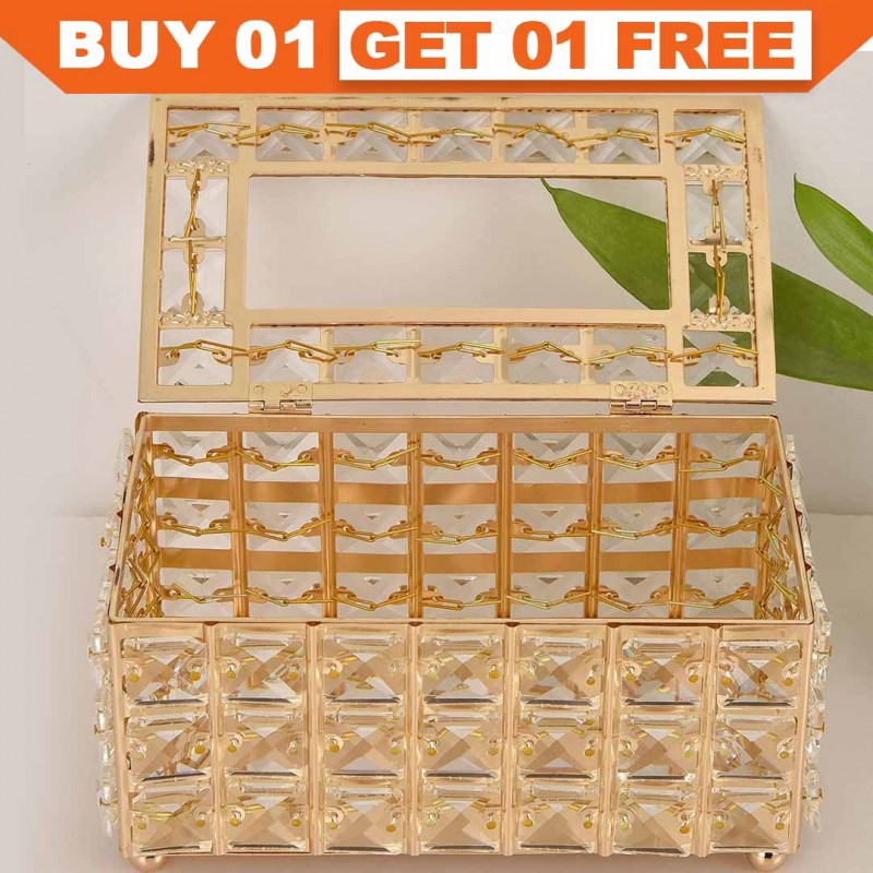 Crystal Tissue Box Cover Buy 01 & Get 01 Free