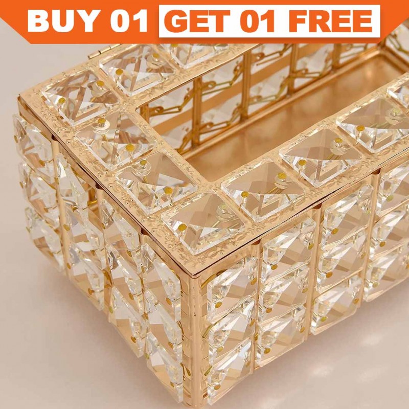 Crystal Tissue Box Cover Buy 01 & Get 01 Free