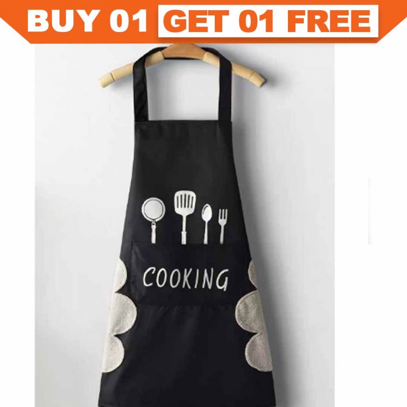 Waterproof Thickened Cooking Fashion Apron Buy 01 & Get 01 Free