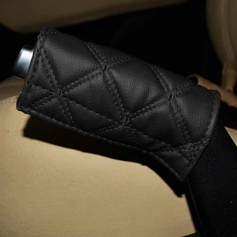 PU Leather Gear Shift Knob and Handbrake Cover Set