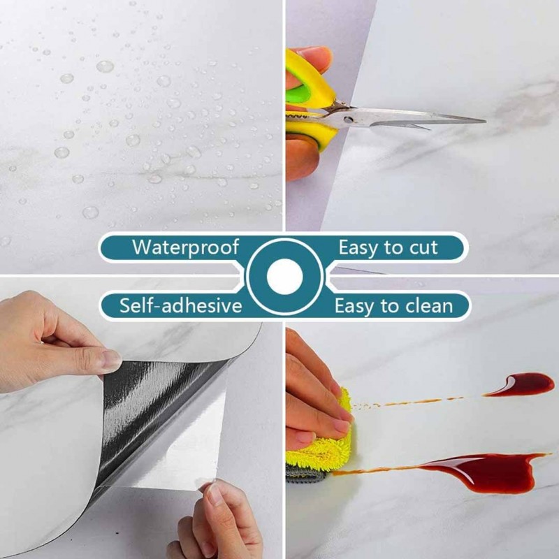 Marble Paper Decorative Tile Stickers Pack Of 20