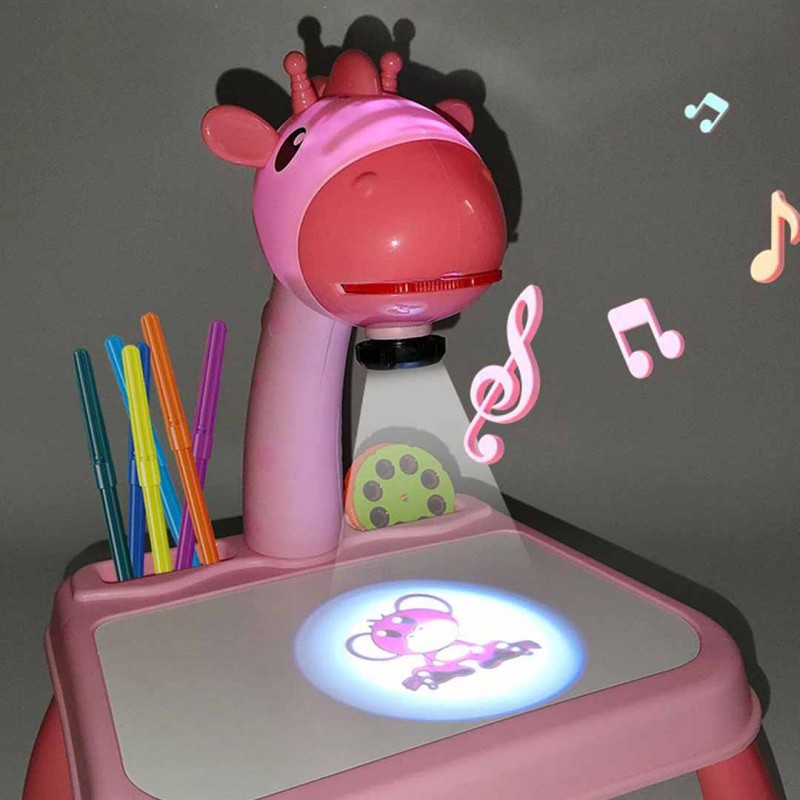 LED Children Projector Drawing Board Montessori Desk