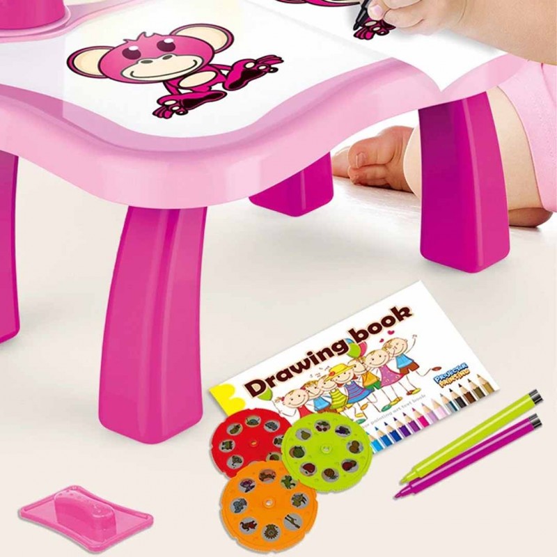 LED Children Projector Drawing Board Montessori Desk