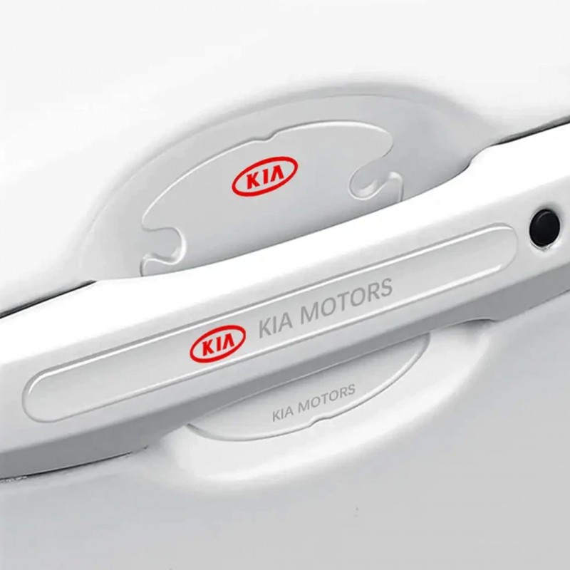 Silicon 8Pcs Transparent Car Door Handle Cup Anti Scratches Protective Film For Kia