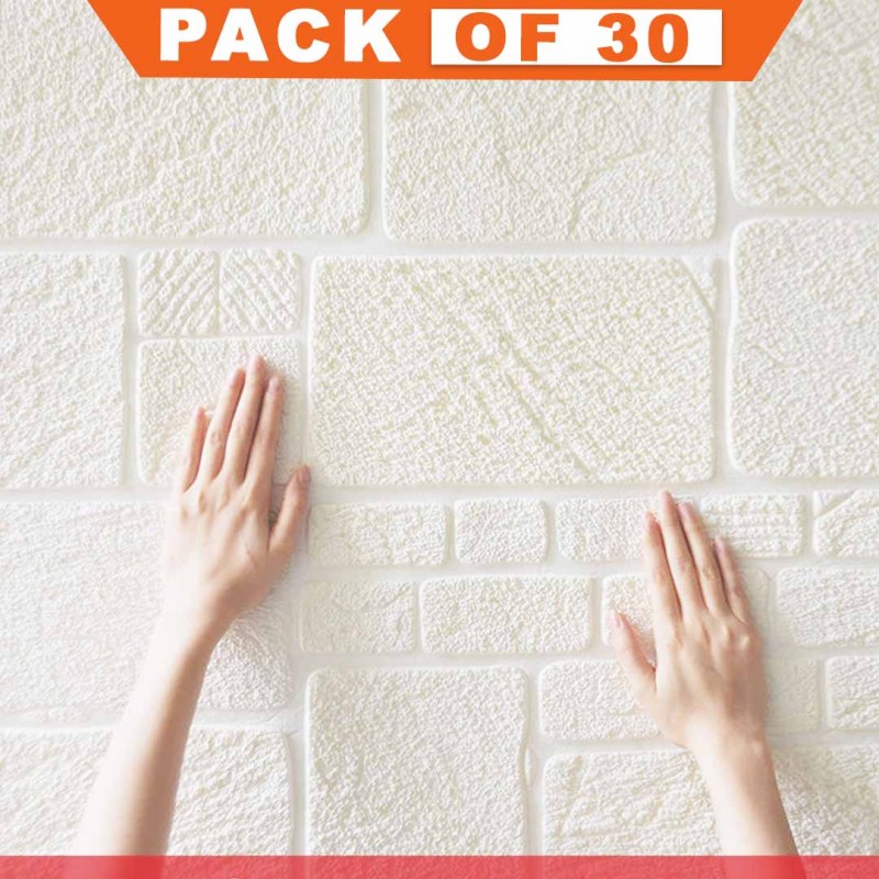Foam 3D Wallpaper Sticker Pack Of 30