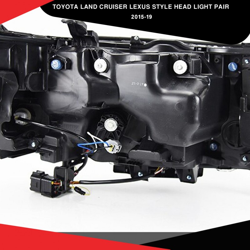 Toyota Land Cruiser Model 2015-2019 Lexus Style Head Lamps Light Pair