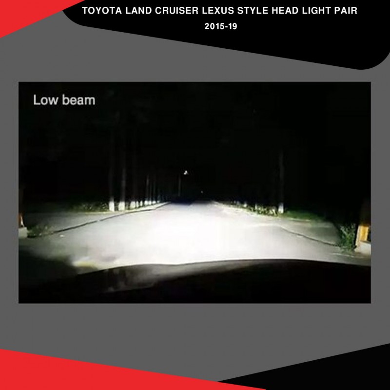 Toyota Land Cruiser Model 2015-2019 Lexus Style Head Lamps Light Pair